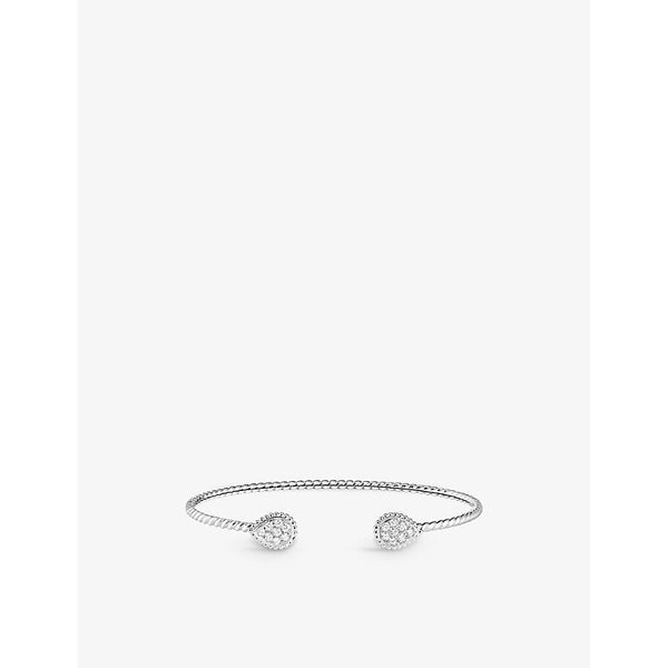 Boucheron Serpent Bohème double motif 18ct white-gold and 0.26ct diamond bracelet