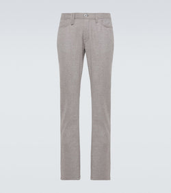 Brioni Asolo wool flannel tapered pants