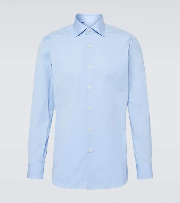 Brioni Cotton-blend poplin shirt | LYBSTORE