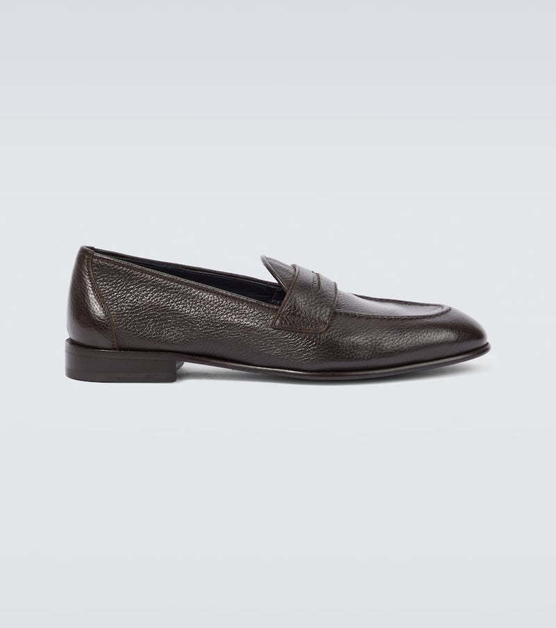 Brioni Grained leather loafers | LYBSTORE