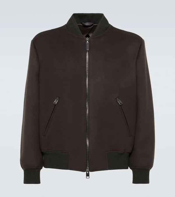 Brioni Wool and cashmere bomber jacket | LYBSTORE