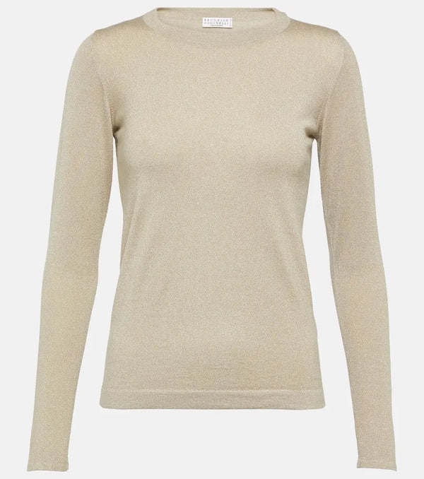 Brunello Cucinelli Cashmere and silk-blend sweater | LYBSTORE