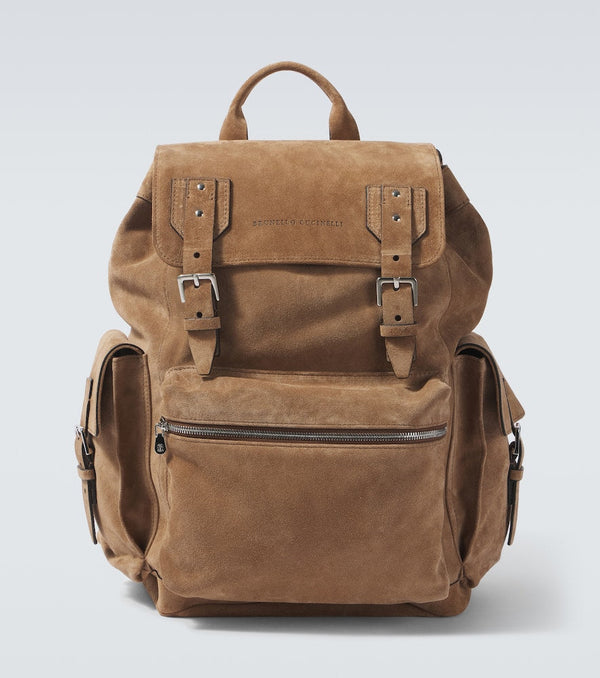 Brunello Cucinelli City suede backpack