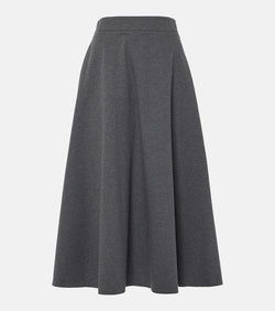 Brunello Cucinelli Cotton-blend midi skirt