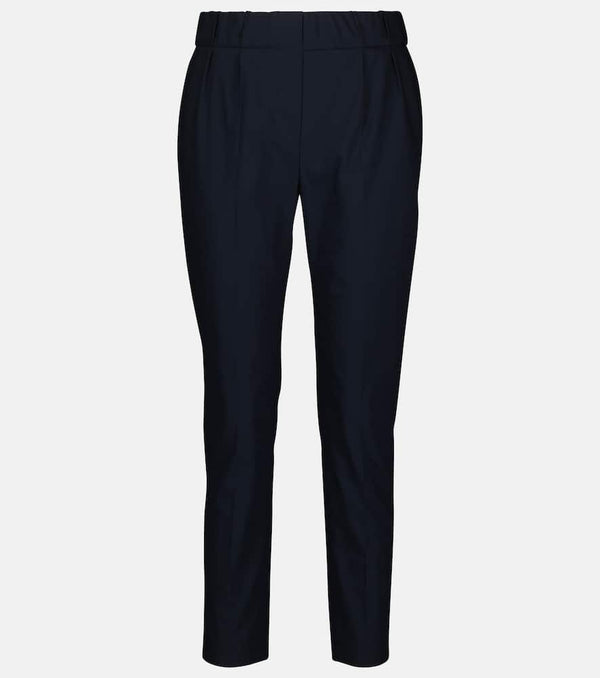 Brunello Cucinelli Cotton-blend tapered pants