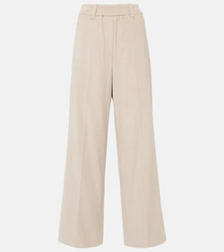 Brunello Cucinelli Cotton corduroy wide-leg pants