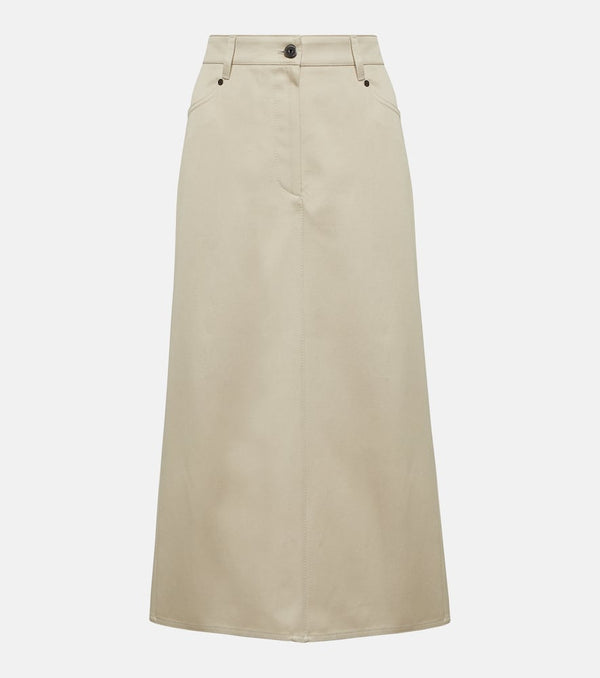 Brunello Cucinelli Denim midi skirt