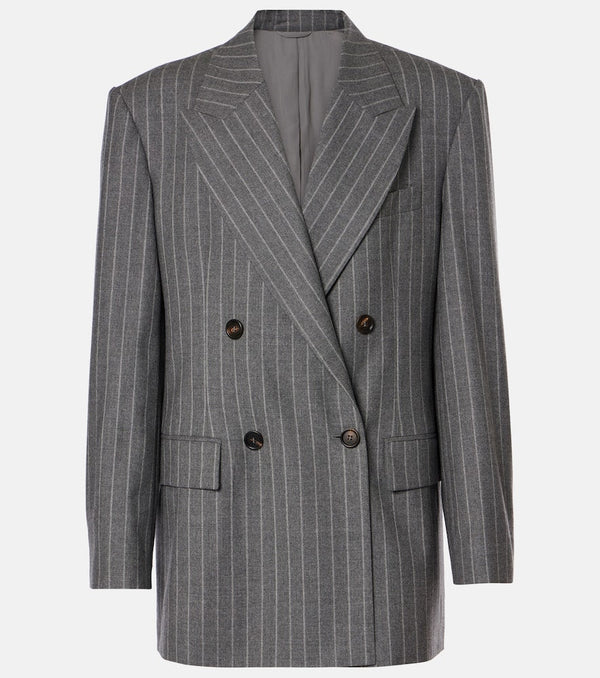 Brunello Cucinelli Double-breasted virgin wool blazer