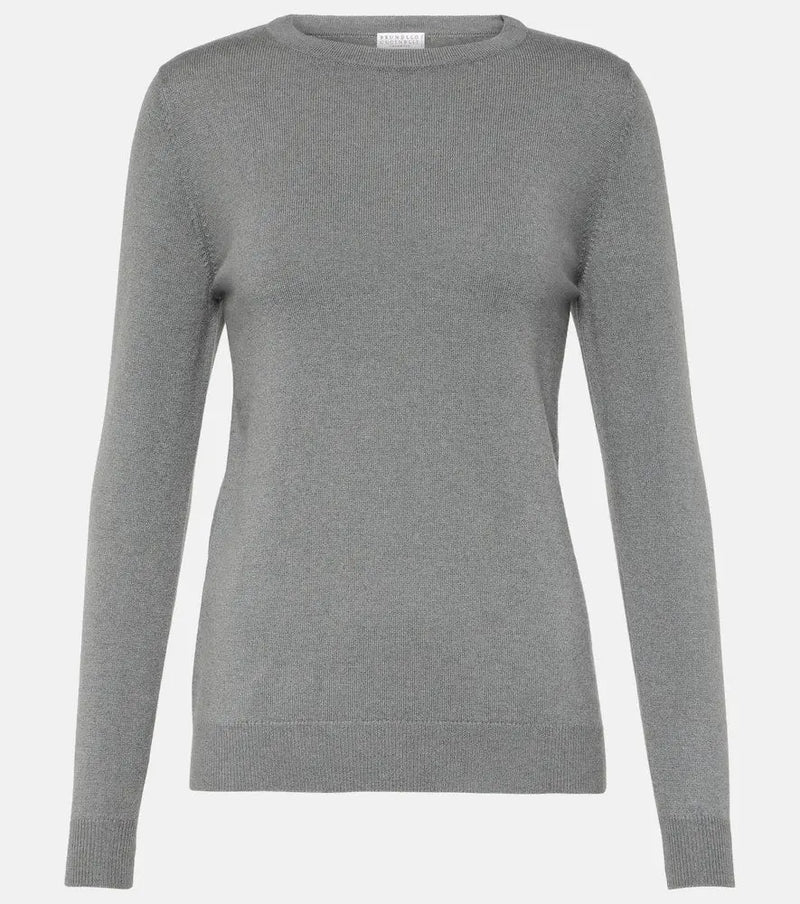 Brunello Cucinelli Embellished cashmere sweater | LYBSTORE