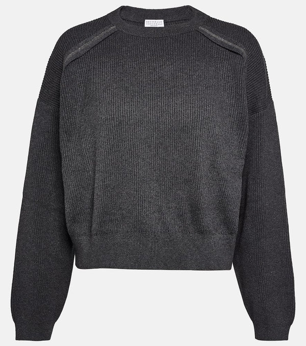 Brunello Cucinelli Embellished cotton sweater