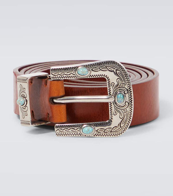 Brunello Cucinelli Embellished leather belt