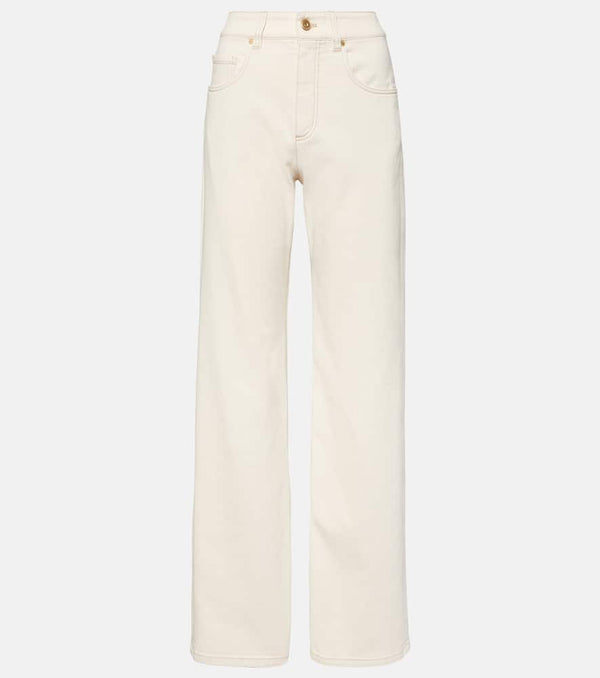 Brunello Cucinelli Garment-dyed wide-leg jeans | LYBSTORE