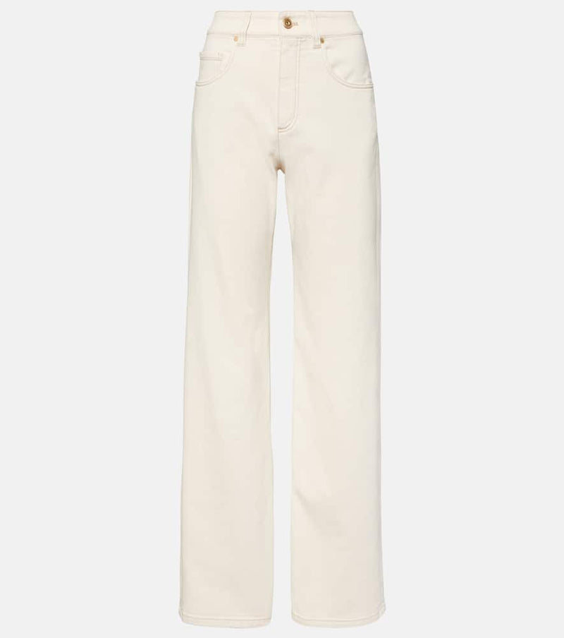 Brunello Cucinelli Garment-dyed wide-leg jeans | LYBSTORE