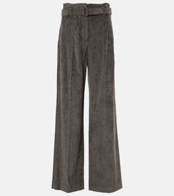 Brunello Cucinelli High-rise cotton tapered pants | LYBSTORE