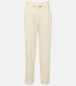 Brunello Cucinelli High-rise gabardine wide-leg pants