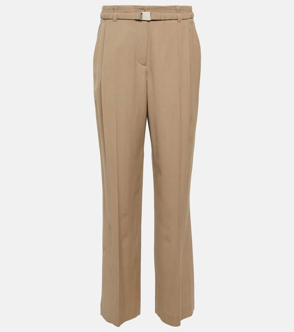 Brunello Cucinelli High-rise straight wool-blend pants