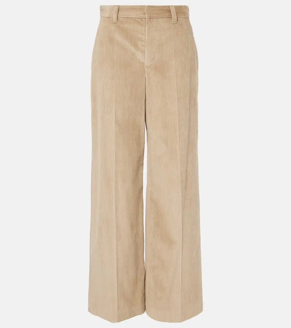 Brunello Cucinelli High-rise wide-leg corduroy pants