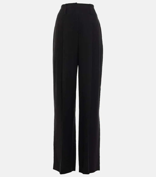 Brunello Cucinelli High-rise wide-leg twill pants