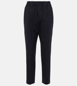 Brunello Cucinelli High-rise wool-blend pants