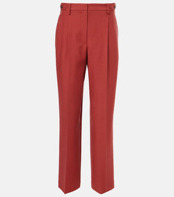 Brunello Cucinelli High-rise wool straight pants | LYBSTORE