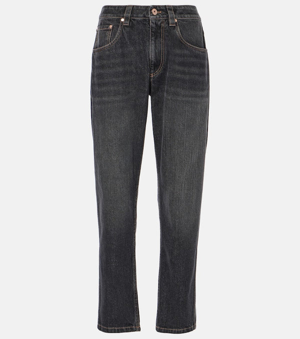 Brunello Cucinelli Logo straight jeans