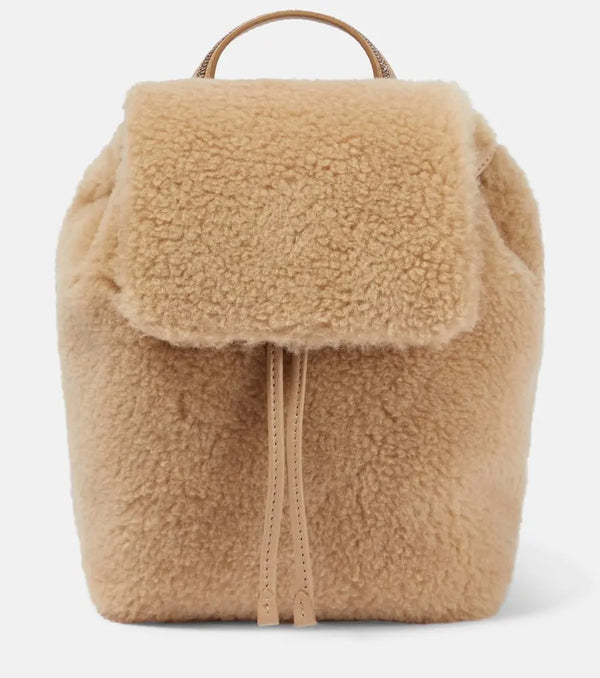 Brunello Cucinelli Medium shearling backpack | LYBSTORE