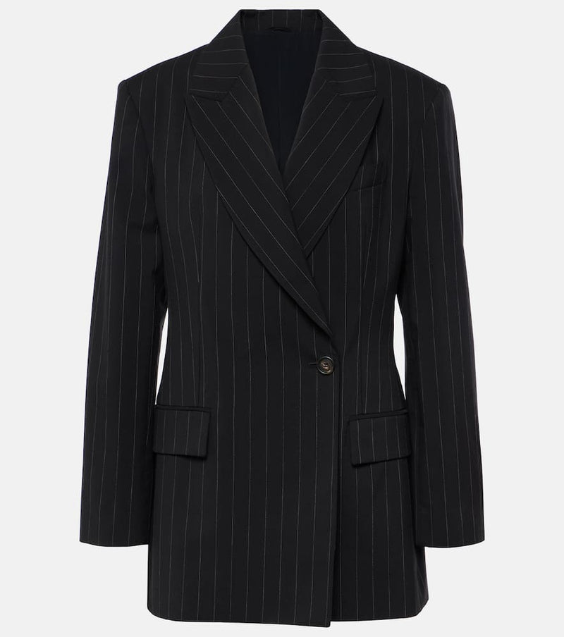 Brunello Cucinelli Pinstripe wool and cotton blazer