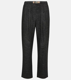 Brunello Cucinelli Pleated mid-rise straight pants