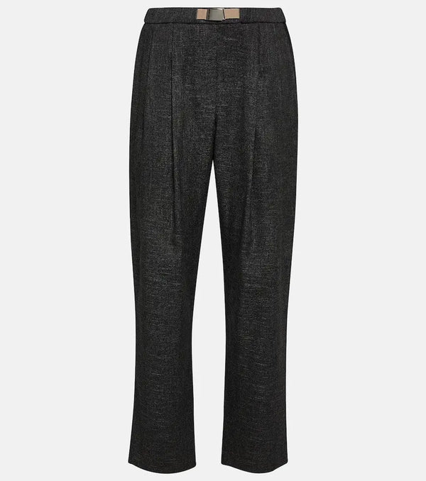 Brunello Cucinelli Pleated mid-rise straight pants