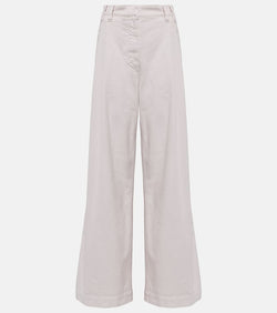 Brunello Cucinelli Pleated wide-leg cotton poplin pants