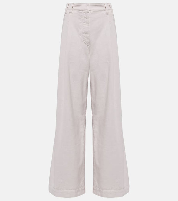 Brunello Cucinelli Pleated wide-leg cotton poplin pants