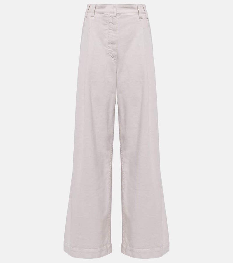 Brunello Cucinelli Pleated wide-leg cotton poplin pants