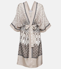 Brunello Cucinelli Printed silk robe