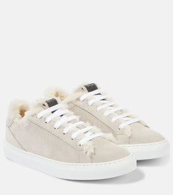 Brunello Cucinelli Shearling-lined suede sneakers | LYBSTORE