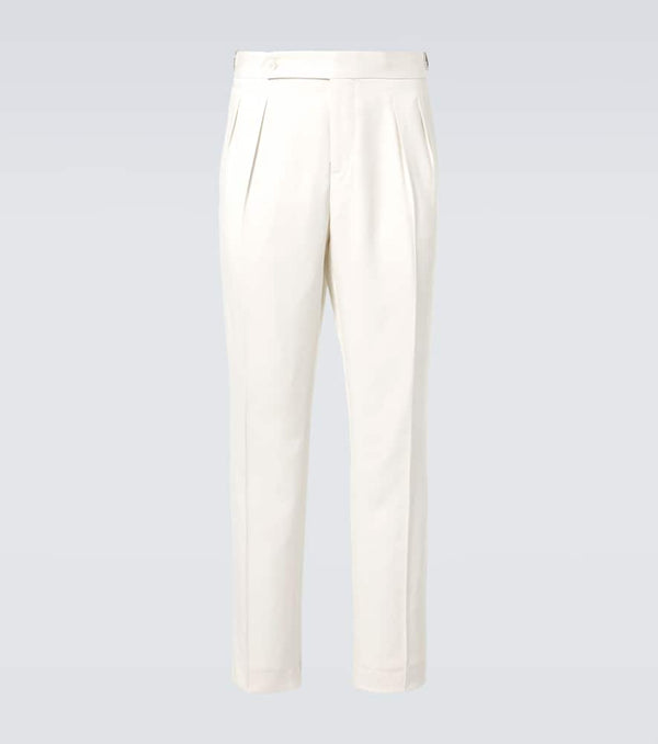 Brunello Cucinelli Silk twill tuxedo pants