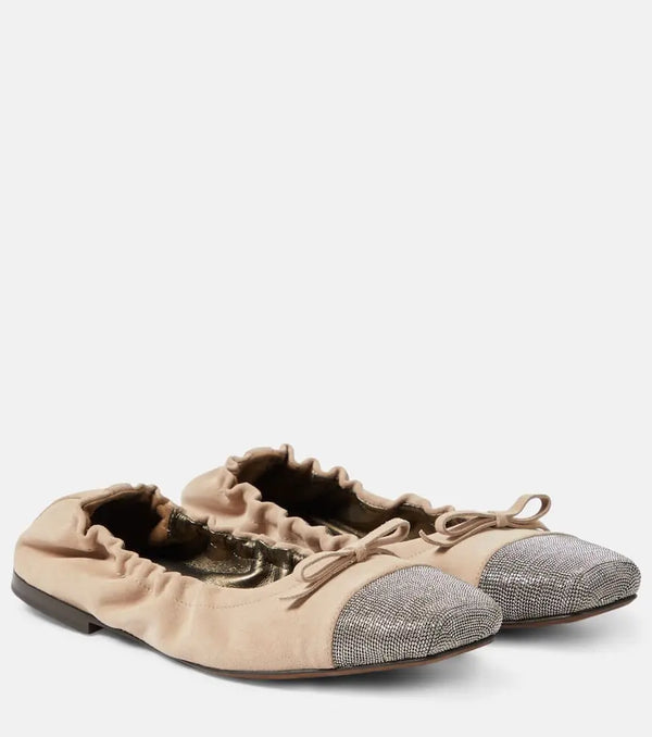 Brunello Cucinelli Suede ballet flats | LYBSTORE