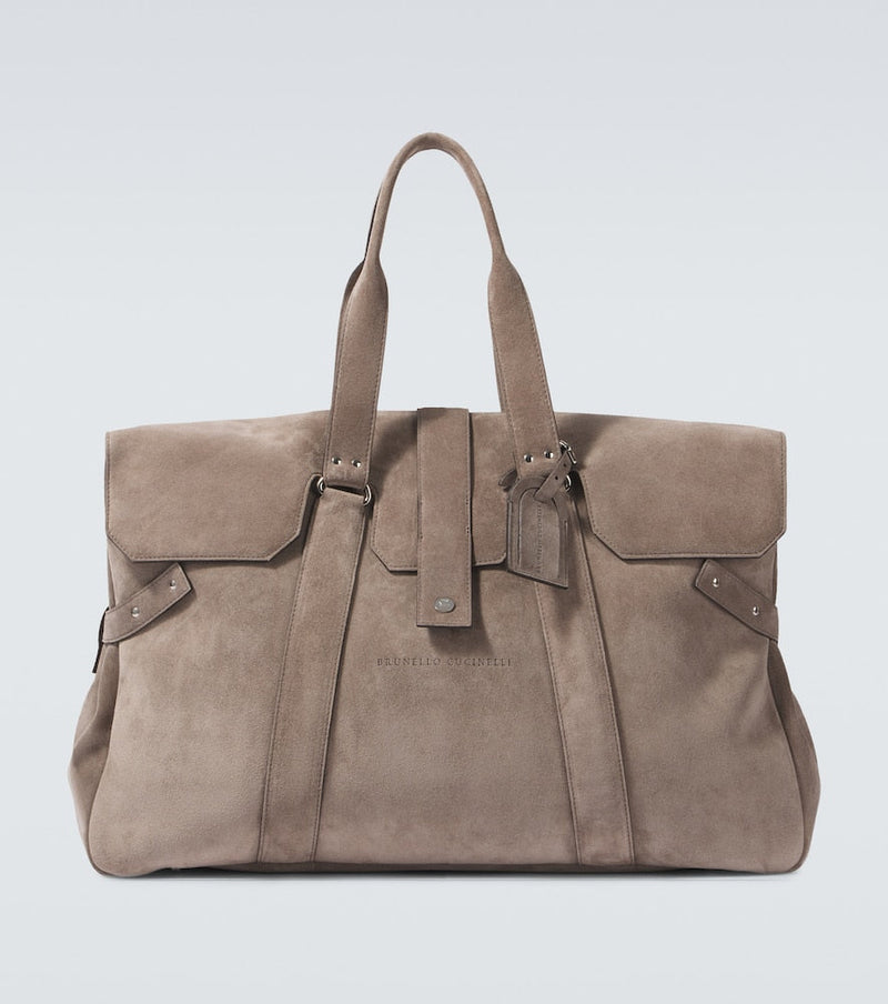 Brunello Cucinelli Suede duffel bag