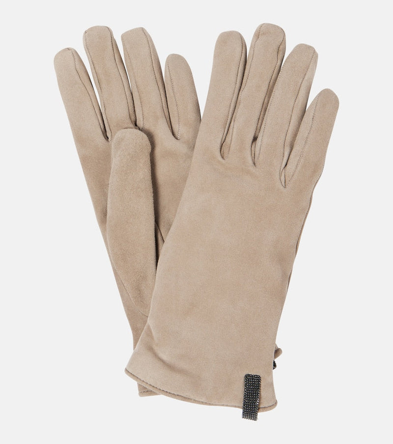 Brunello Cucinelli Suede gloves