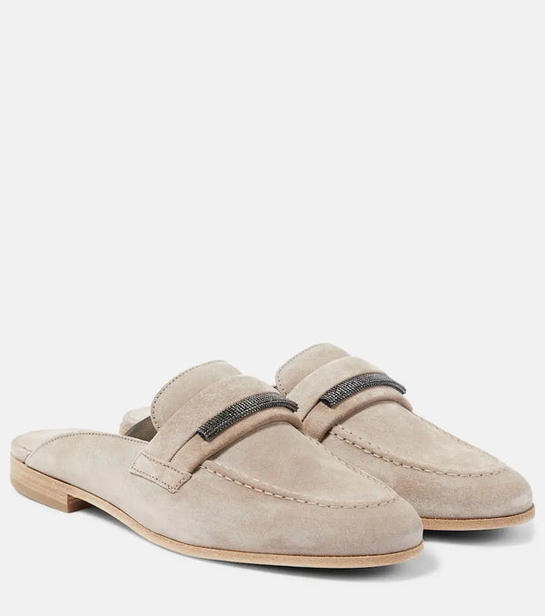 Brunello Cucinelli Suede mules | LYBSTORE