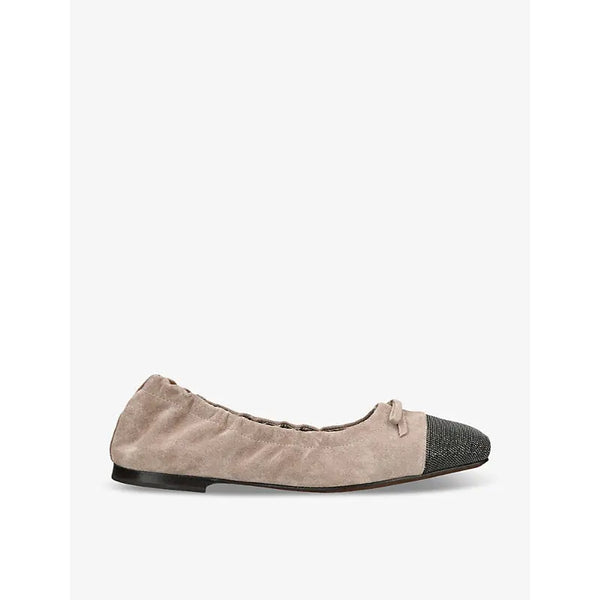 Brunello Cucinelli Toecap leather ballerina courts | Brunello Cucinelli