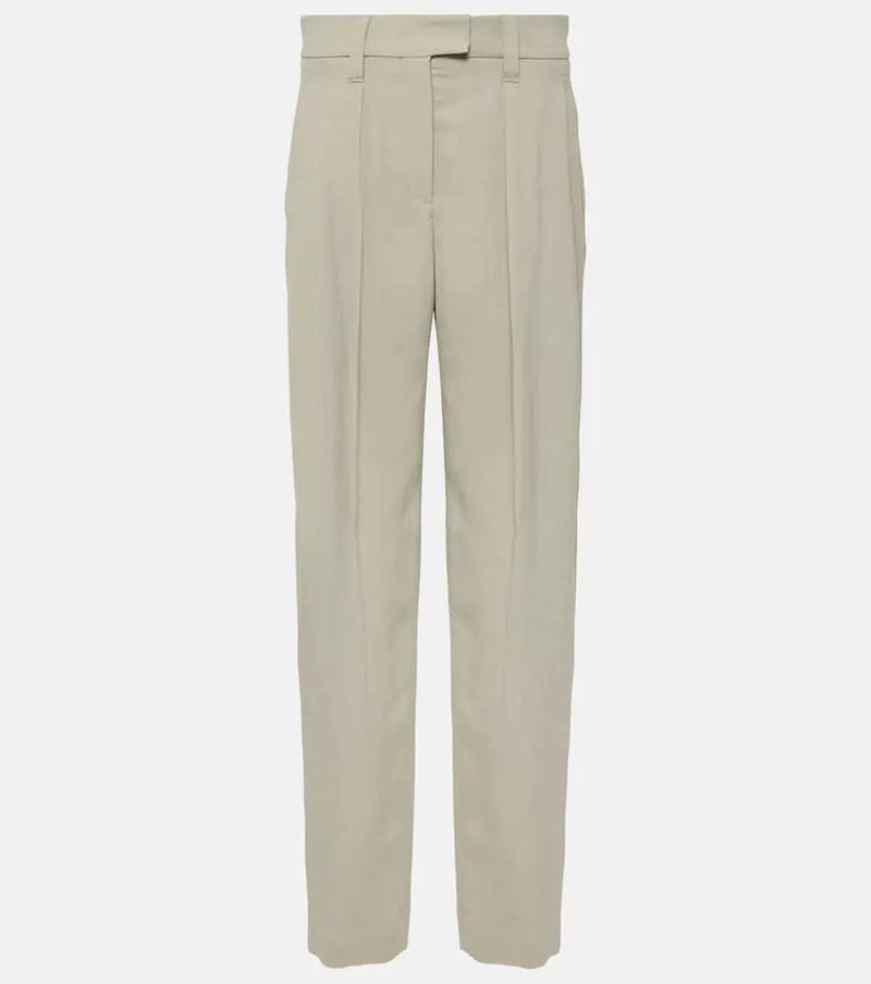 Brunello Cucinelli Twill wide-leg pants | LYBSTORE