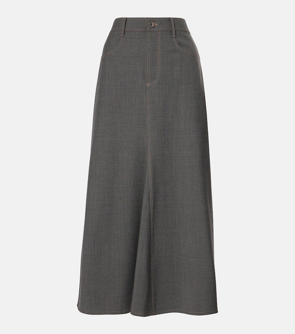 Brunello Cucinelli Wool-blend midi skirt