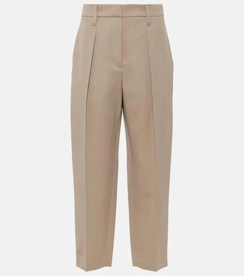 Brunello Cucinelli Wool-blend straight pants | LYBSTORE