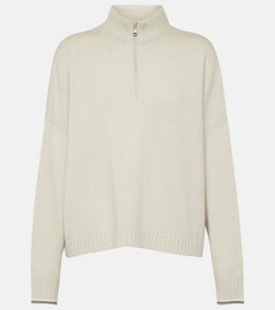 Brunello Cucinelli Wool, cashmere, and silk half-zip sweater