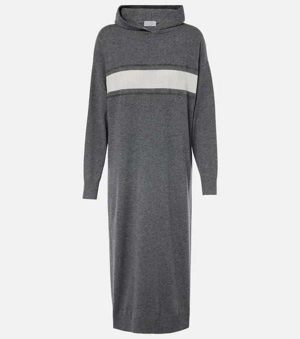 Brunello Cucinelli Wool, cashmere, and silk midi dress | LYBSTORE