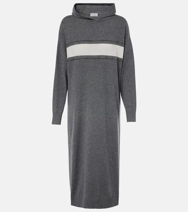 Brunello Cucinelli Wool, cashmere, and silk midi dress