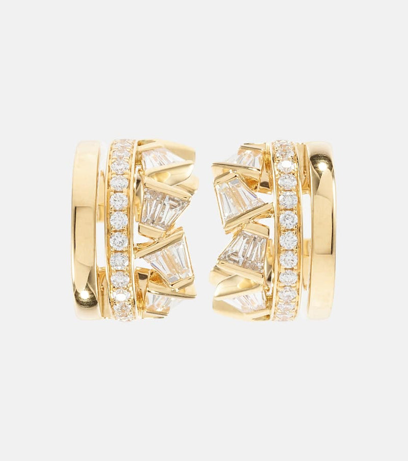 Bucherer Fine Jewellery 18kt gold earrings with diamonds