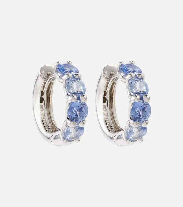 Bucherer Fine Jewellery 18kt white gold earrings with sapphires | LYBSTORE