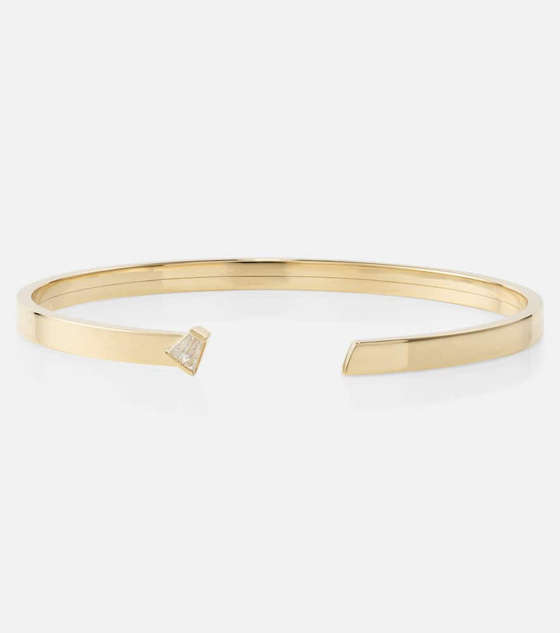 Bucherer Fine Jewellery Medium 18kt gold bangle with diamonds | LYBSTORE