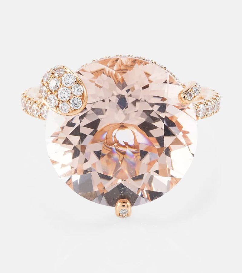 Bucherer Fine Jewellery Peekaboo 18kt rose gold ring with morganite and diamonds